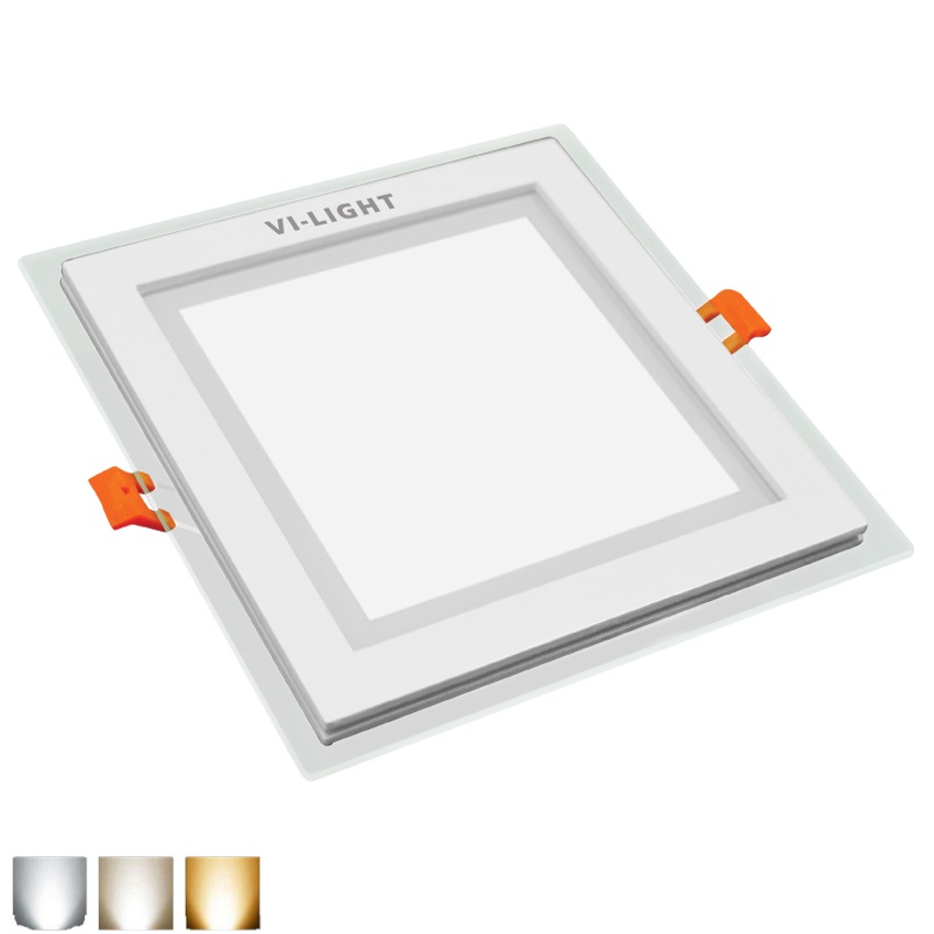 Đèn Led Downlight 18W đổi màu âm trần vuông LRE01S18WX2(kính) VI-LIGHT