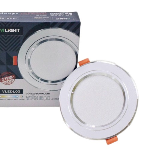 Đèn led downlight 9W đổi màu viền bạc VLEDL0309BDM VI-LIGHT