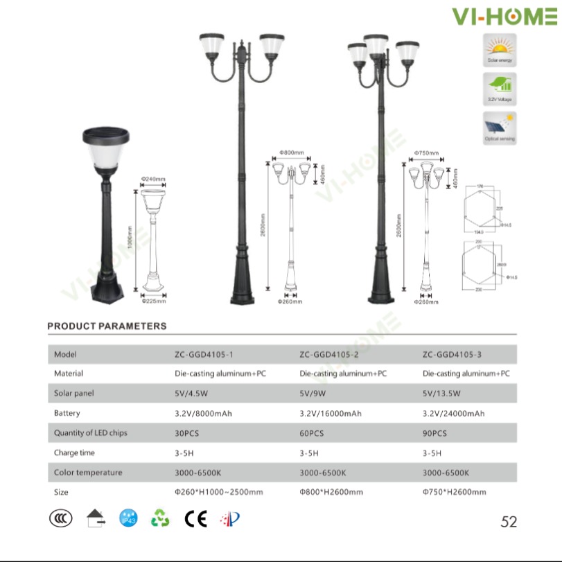 Đèn Công Viên ZC-GGD4105